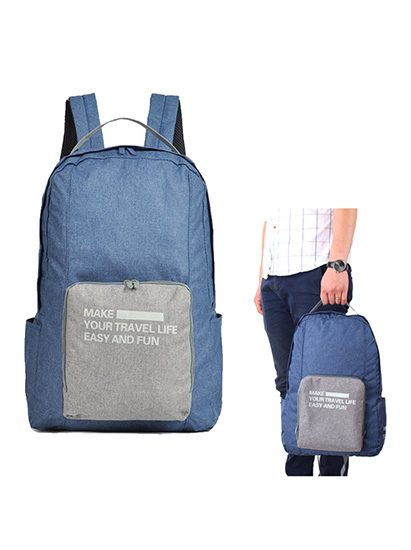 Blue Foldable Travel Backpack