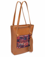 Brown Turkish Colorblock Tote Bag