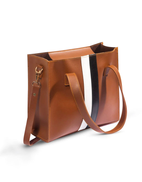 Brown Vogue Strip Bag