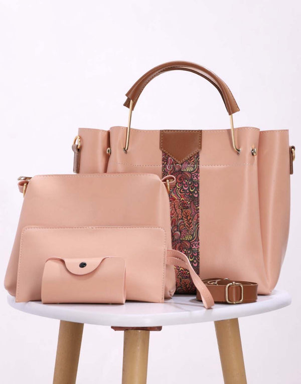 Delight - Pink 4 Pieces Handbag