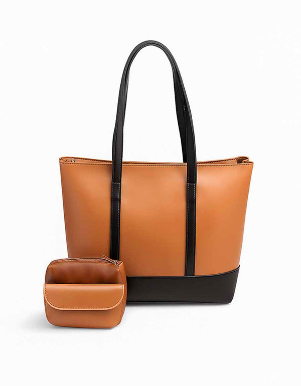 Fiora - Brown 3 Pieces Handbag
