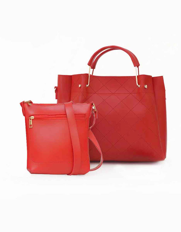 Glamora - Red 2 Pieces Handbag
