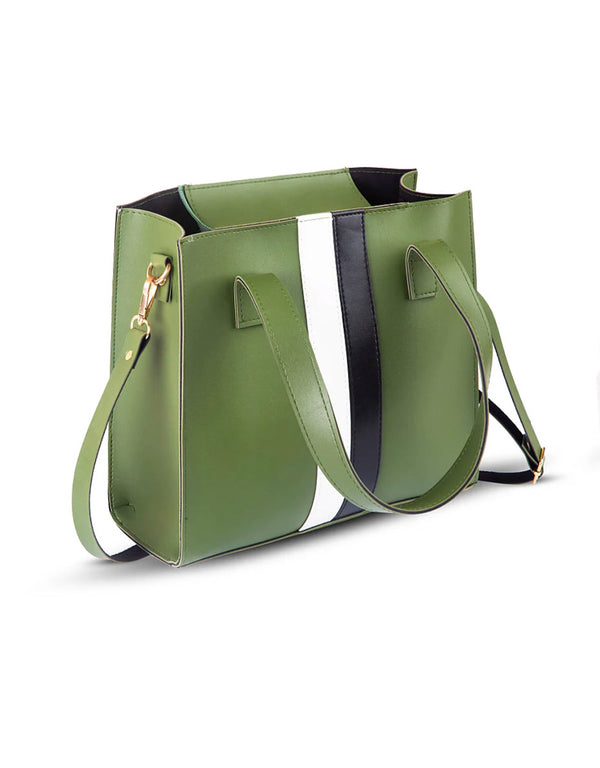 Green Vogue Strip Bag