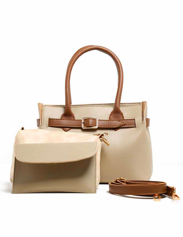 Kora - All Beige 3 Pieces Handbag