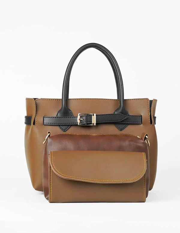 Kora - All Brown 3 Pieces Handbag