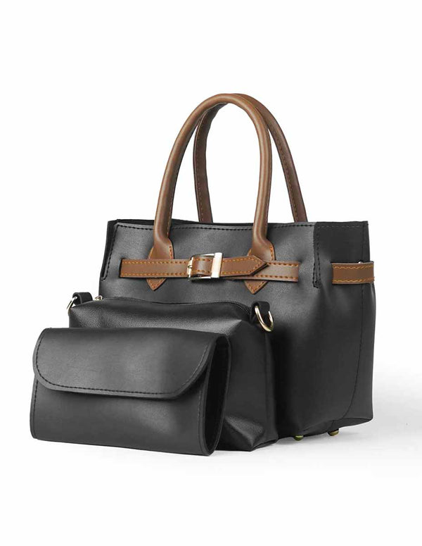 Kora - All black 3 Pieces Handbag