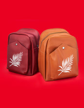 Maroon Leaf Mini Backpack