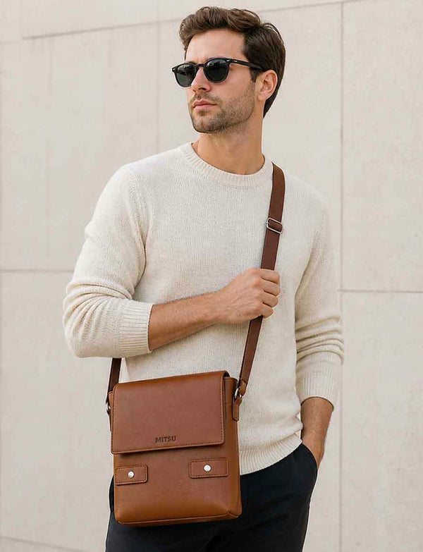 Levix - Brown Crossbody Bag (Medium)