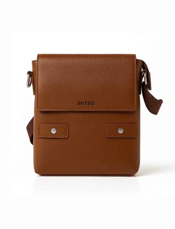 Levix - Brown Crossbody Bag (Medium)
