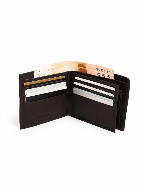 MONARCH - Brown Bifold Leather Wallet