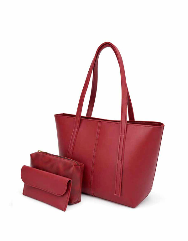 Mira - Maroon 3 Pieces Handbag