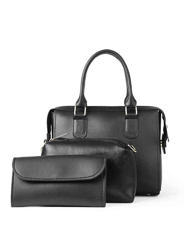 Opal - Black 3 Pieces Handbag