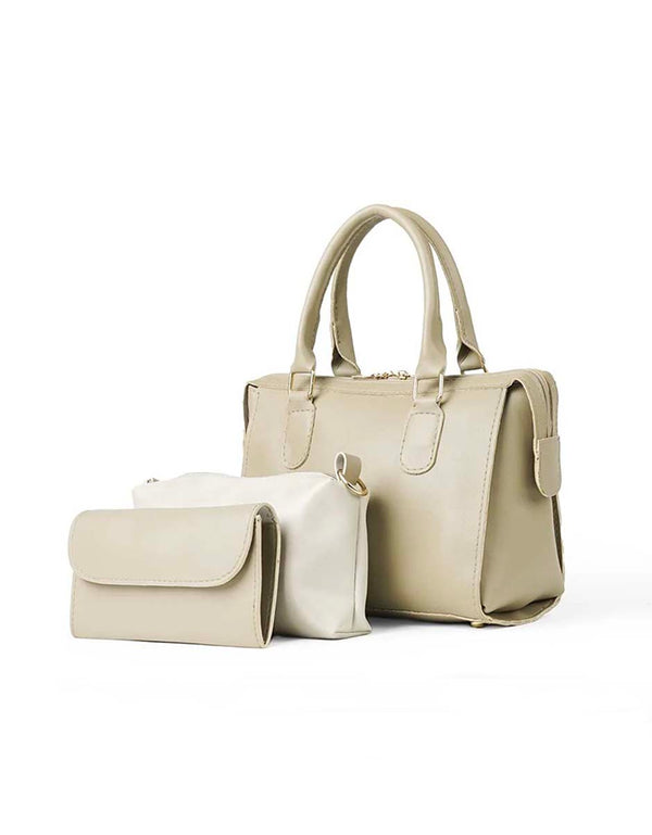 Opal - Beige 3 Pieces Handbag