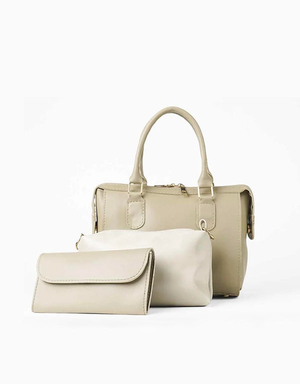 Opal - Beige 3 Pieces Handbag