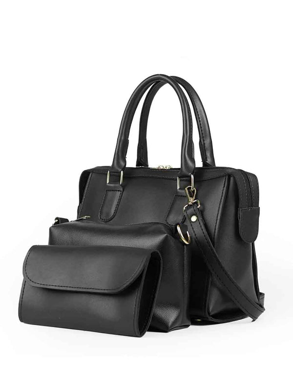 Opal - Black 3 Pieces Handbag