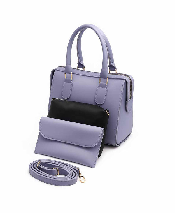 Purple Opal 3 Pieces Handbag