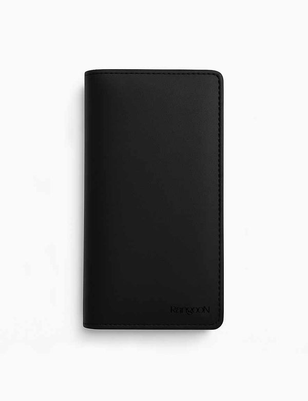 VALOR - Black Long Leather Wallet