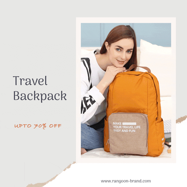 Blue Foldable Travel Backpack