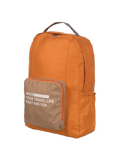 Orange Foldable Travel Backpack
