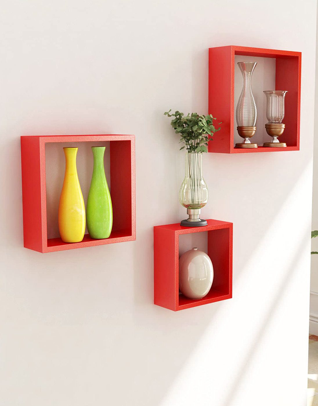 Red Cube Wall Shelve